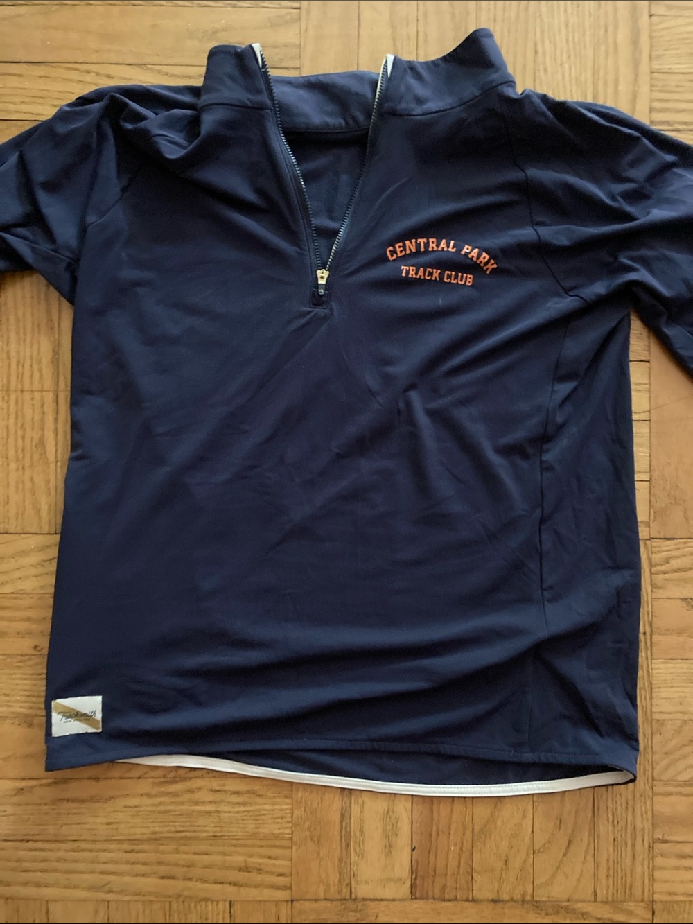 Tracksmith Central Park Track Club Navy Quarter-Zip Pullover